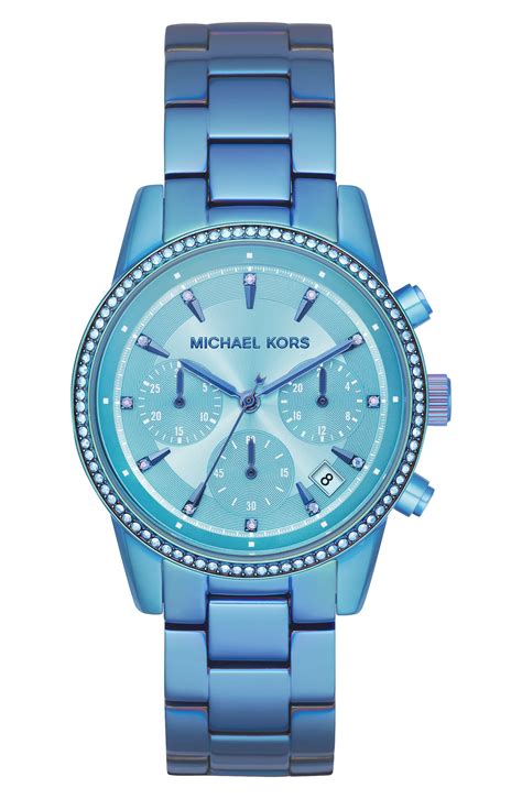 michael kors blue watch